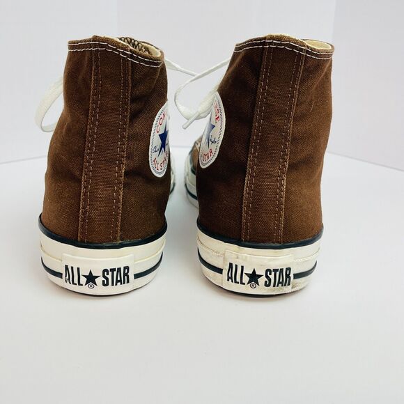 Converse Chuck Taylor All Star Canvas High Top Brown Sneakers Vtg 05' Sz M 7W 9 - Picture 3 of 10